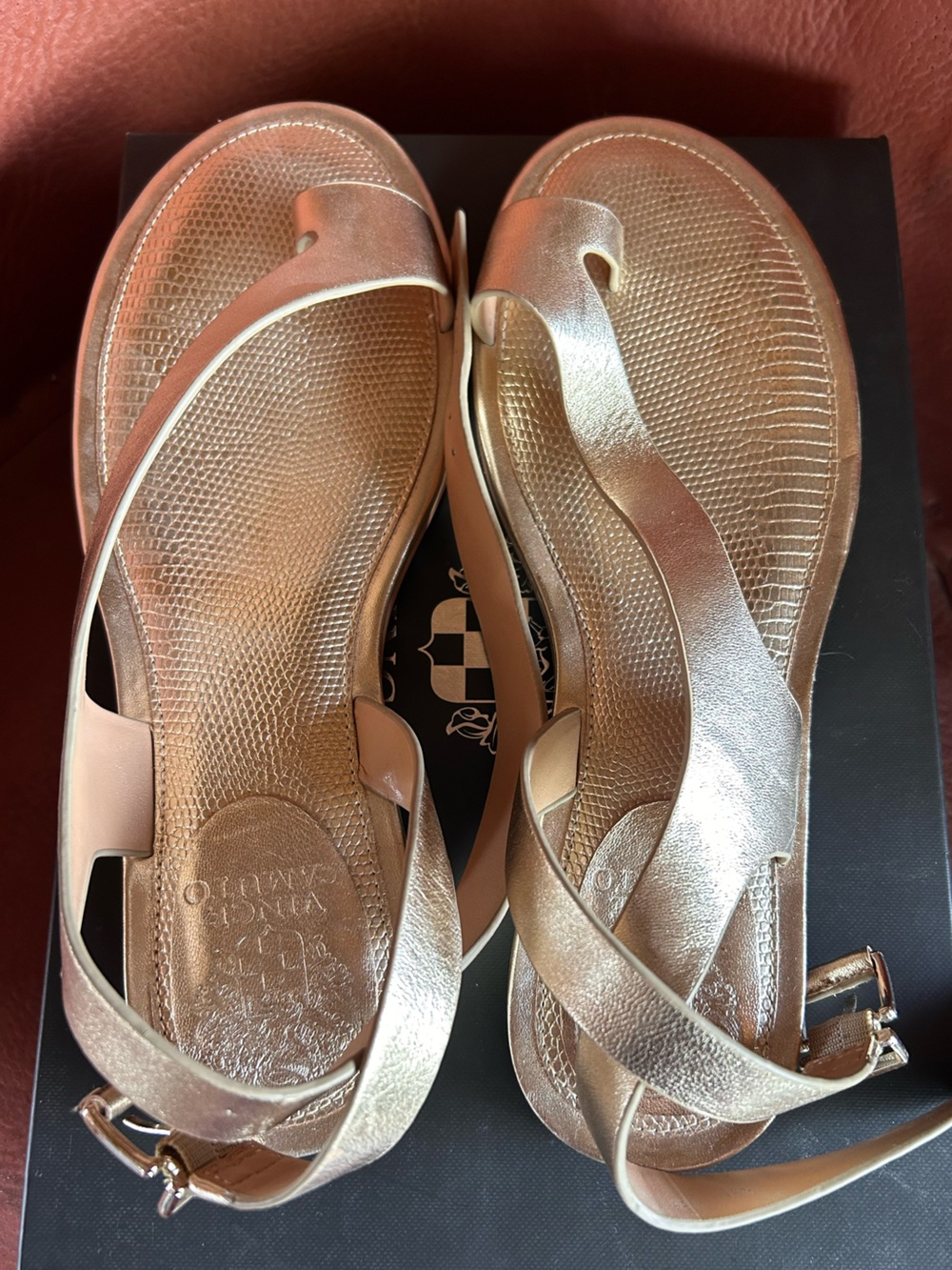 Vince Camuto Metallic Gold Slingback Sandals